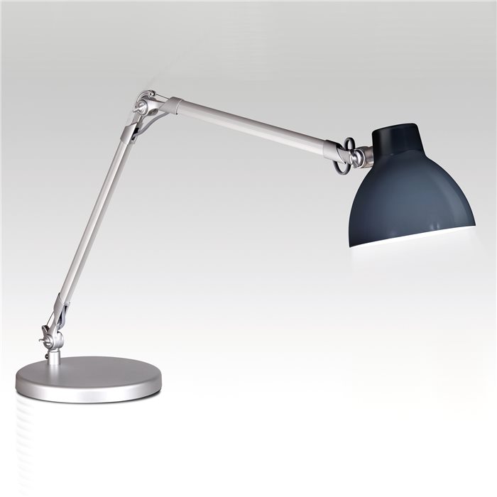 Lampenlux LED Tischlampe Tischleuchte Pana schwenkbar mit Schalter schwarz E27 4W