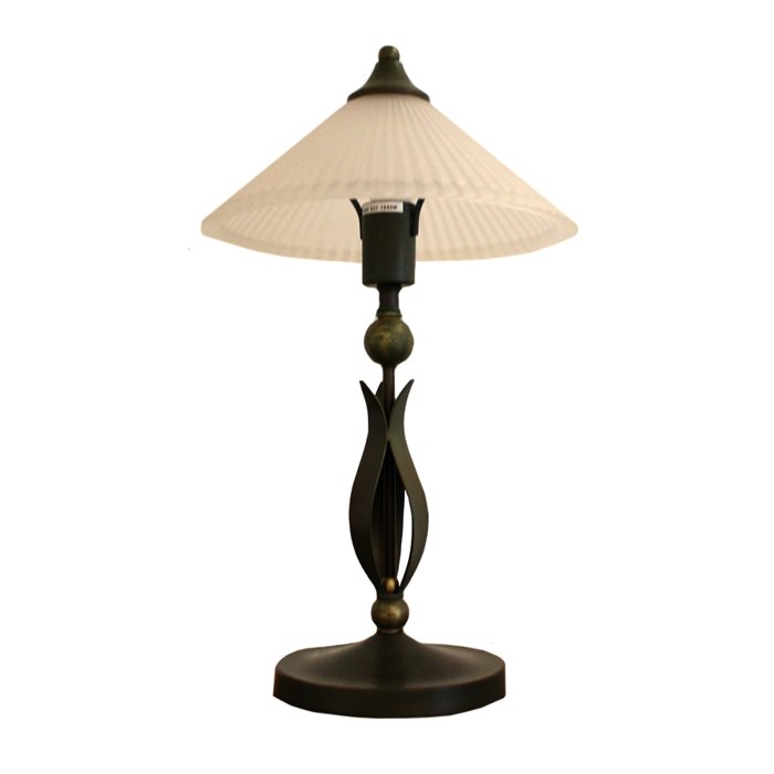 LED Tischlampe Aga Nachttischlampe Bettleuchte Landhaus Bronze Rost Rustikal